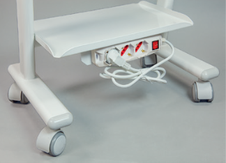 TROLLEY MIT 3 ABLAGEN UND 3 STROMANSCHLÜSSE MIT SCHUBLADE