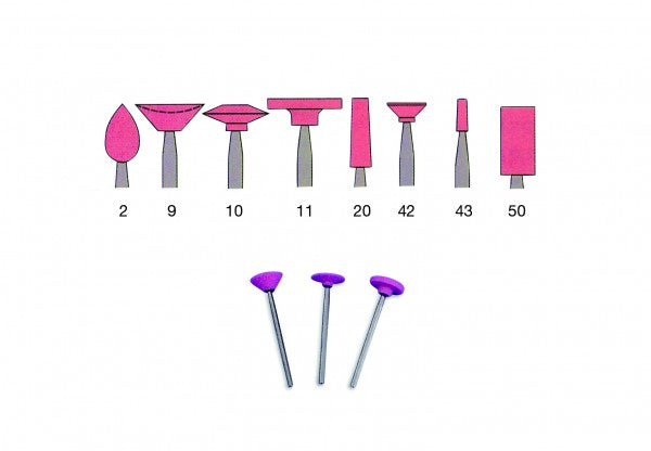 PINKE SCHLEIFSTEINE - TYP 106502 (12 STK.)